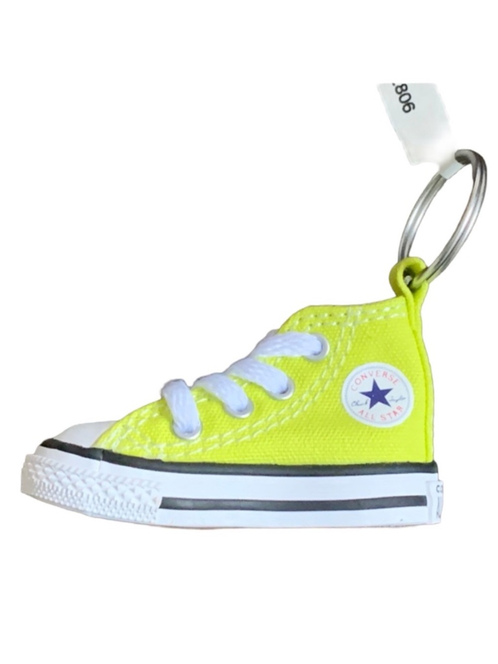 CONVERSE ALL STAR Chuck Taylor High Tops Yellow Canvas Keychain/ Bag Charm